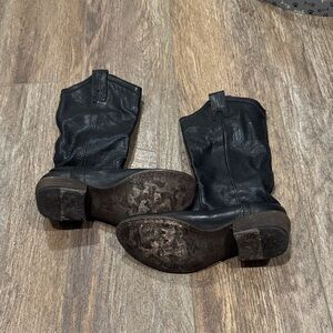 Frye Black Leather Boots